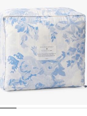 Love Shack Fancy X Pottery Barn Blue and White Floral Comforter twin xl